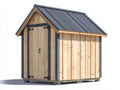 Abri de jardin - Bois - 205x165x235 cm - Bois naturel-Gris anthracite - Style rustique